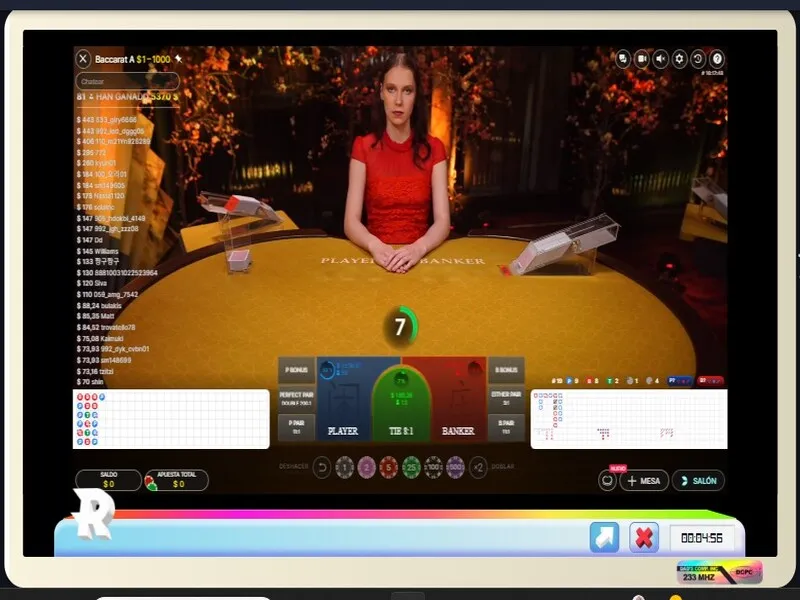Design and layout of the baccarat tables at Rivalry