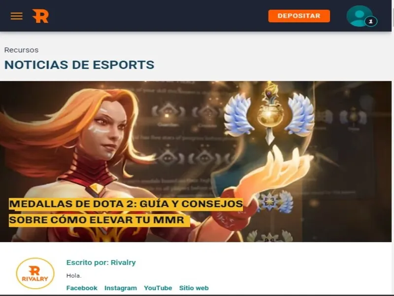 Aviator, Dota 2, and other featured games at Rivalry Casino