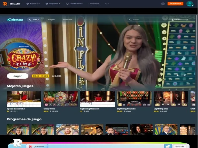 Features and mechanics of casino games on Rivalry