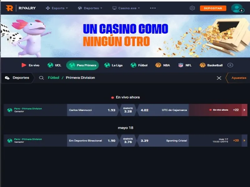 Overview of the betting system on Rivalry