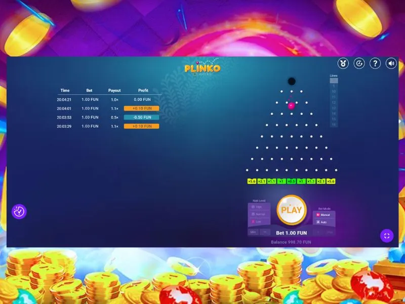 Can you play Plinko for free on Rivalry?