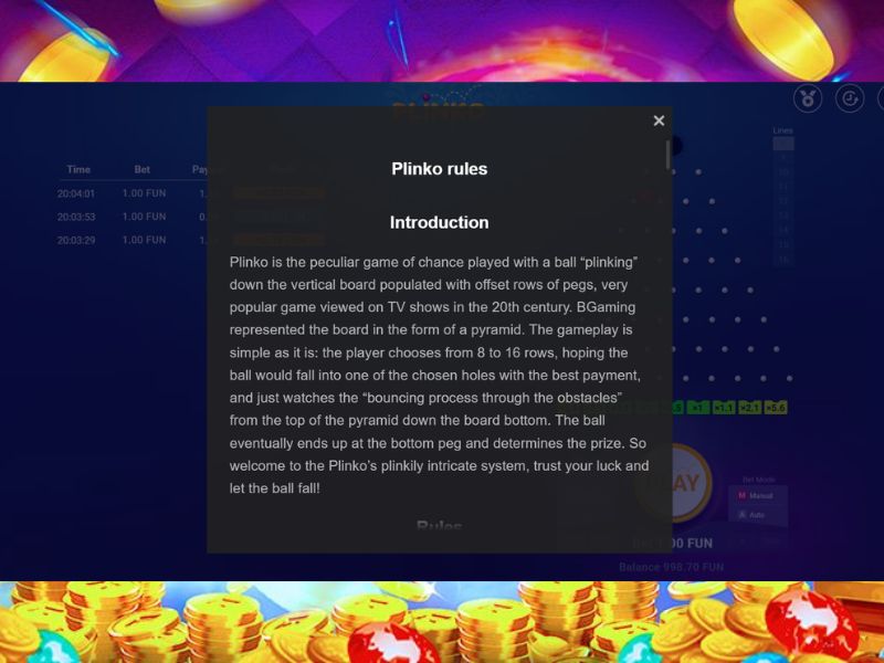 Ventajas de jugar Plinko en Rivalry